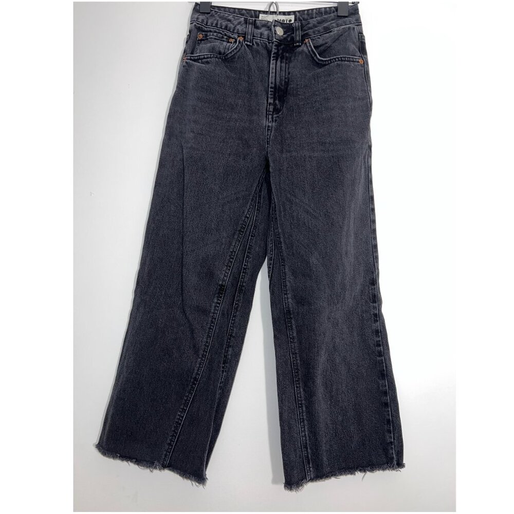 Topshop moto boyfriend washed black jeans W25/L32